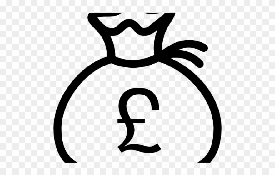Finance Clipart Money Uk - Money Bag Drawing Easy - Png Download