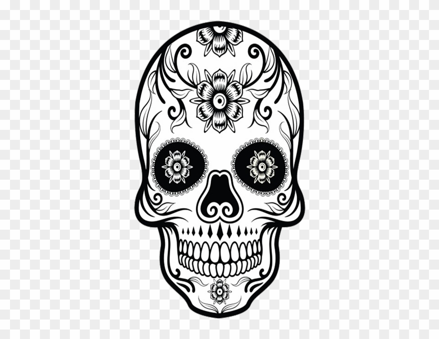 Click And Drag To Re-position The Image, If Desired - Drawing Day Of The Dead Skull Clipart
