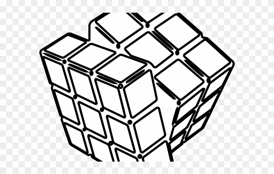 Pillow Clipart Soft Object - Color Pages Rubix Cube - Png Download
