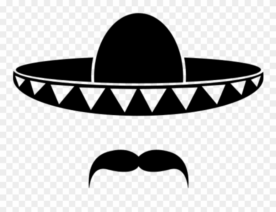 Free Png Download Sombreroblack And White Png Images - Sombrero Clipart Silhouette Transparent Png
