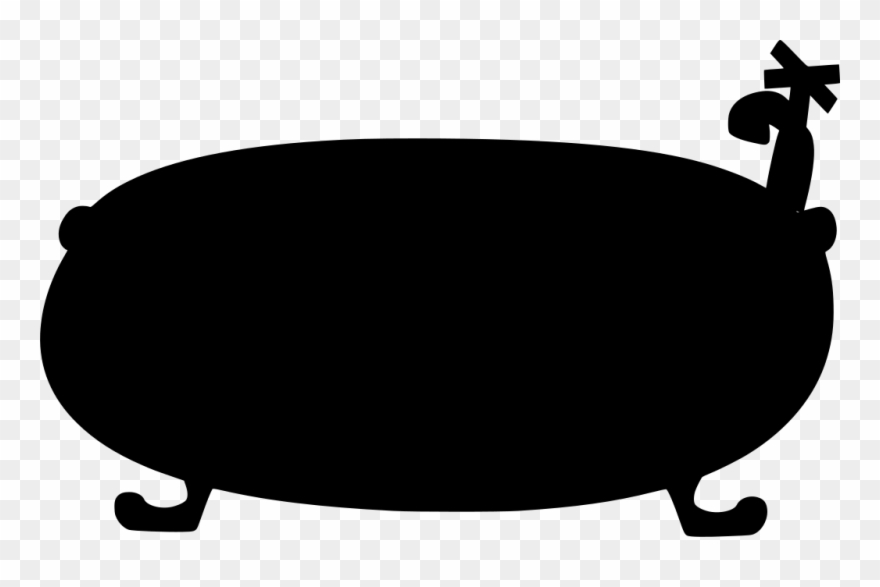Download Png - Silhouette Bathtub Clipart Transparent Png