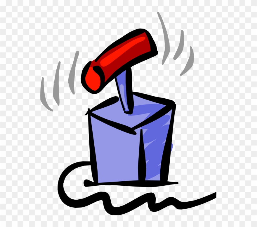 Explosive Plunger Detonator Image Illustration Of Trinitrotoluene - Tnt Clipart - Png Download