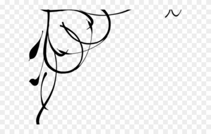 Vine Clipart Corner - Transparent Red And Black Border - Png Download