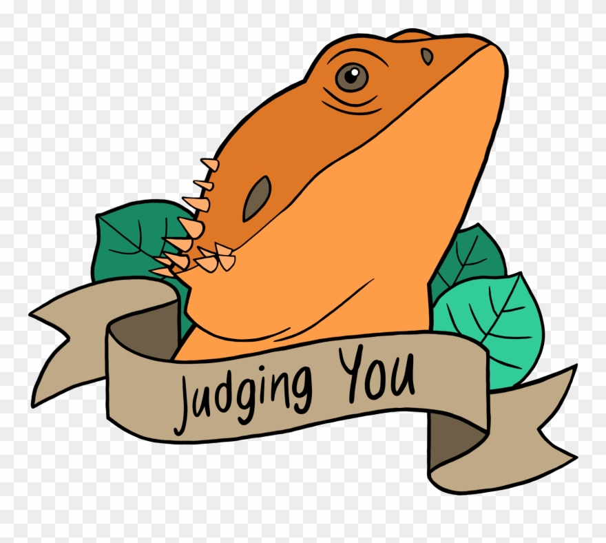 Picture Showing A Bearded Dragon Drawing That The Enamel - Cartoon Clipart