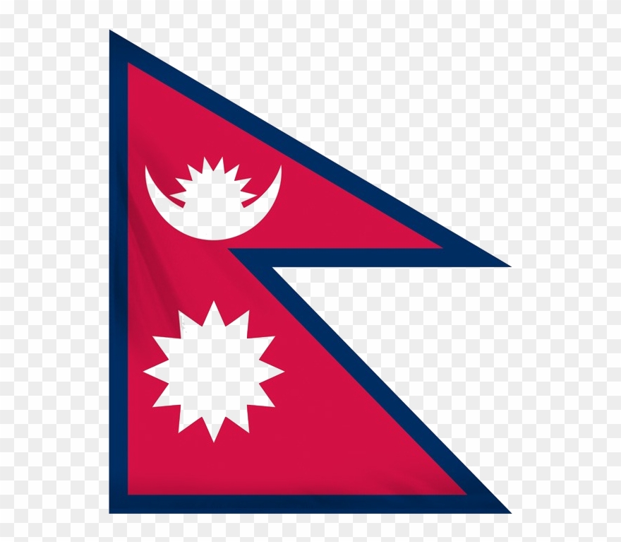 Nepal Map - Bandeiras Criativas Clipart