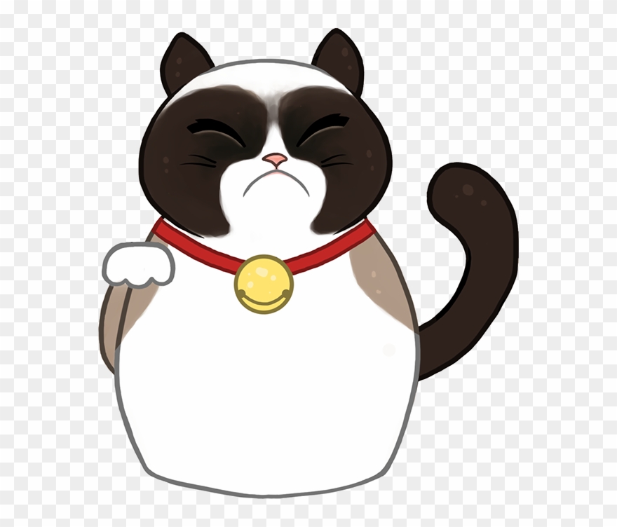 Grumpy Cat Thank You Clip Art - Cartoon - Png Download