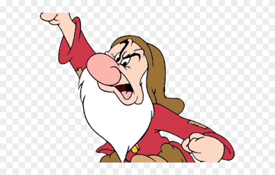 Dwarf Clipart Grumpy Woman - Grumpy Snow White And The Seven Dwarfs Clip Art - Png Download