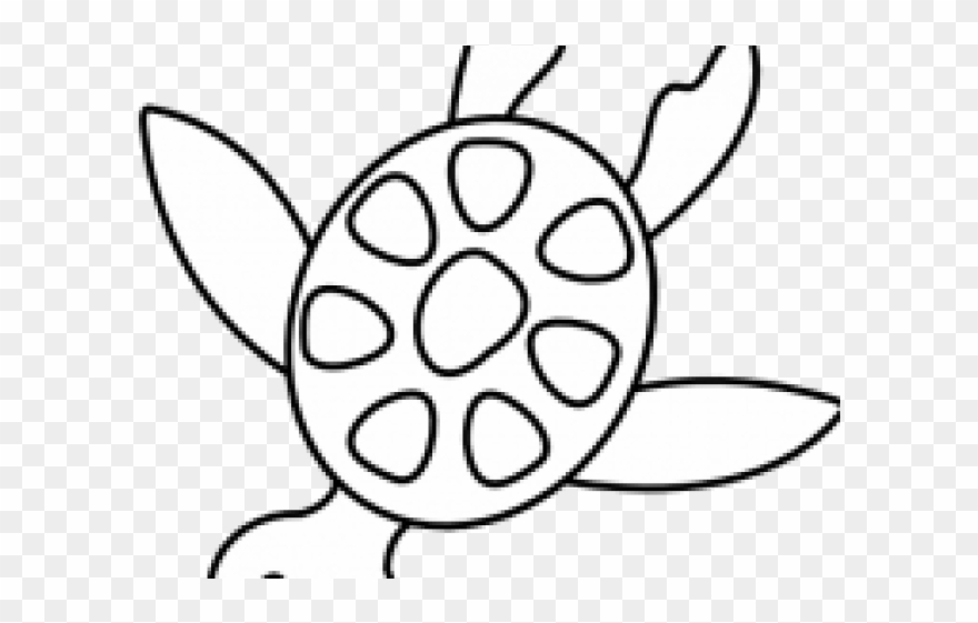 Sea Turtle Clipart Sea Plant - Sea Animals Black And White Png Transparent Png