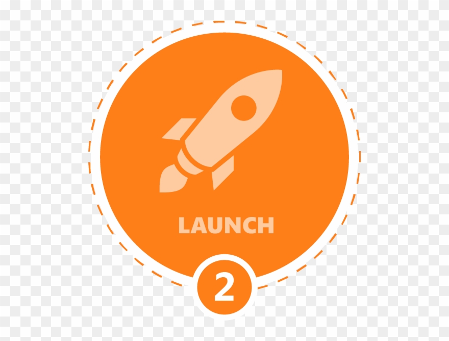 Launch & Promote - Circle Clipart