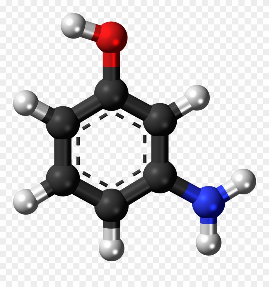 Aminophenol Molecule Chemistry - Guaiacol Molecule Clipart