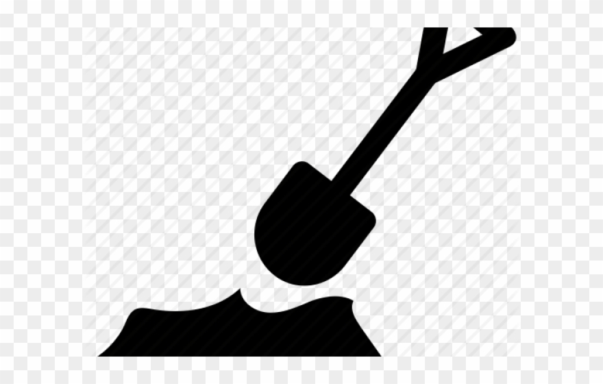 Shovel Clipart Shovel Dirt - Monochrome - Png Download