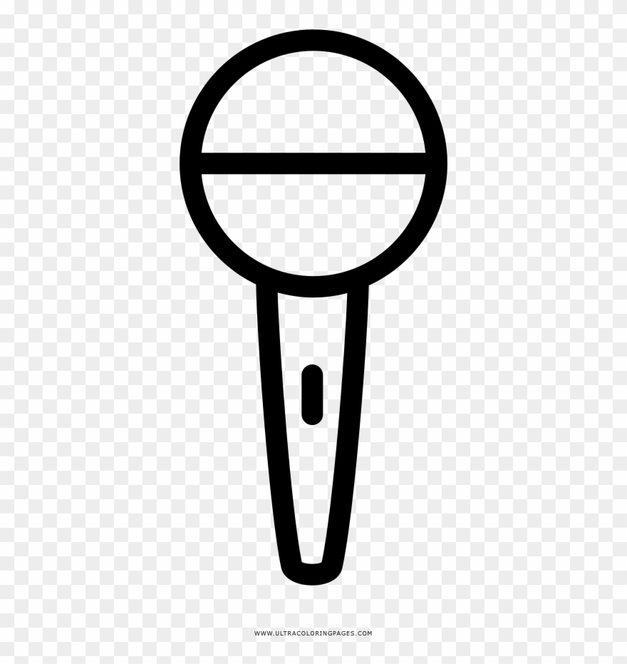 Coloring Pages Microphone Coloring Page Ultra Pages - Microfone Desenho Branco Clipart