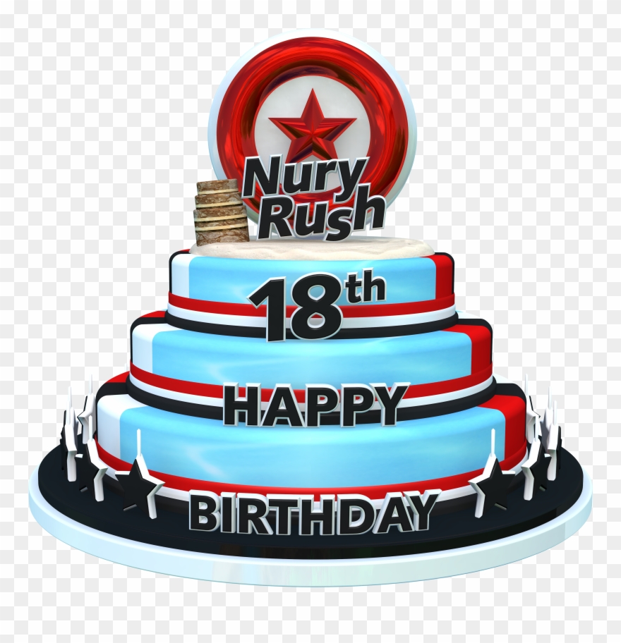 Nuryrush's Birthday 18th Cake Render By Nuryrush Clipart