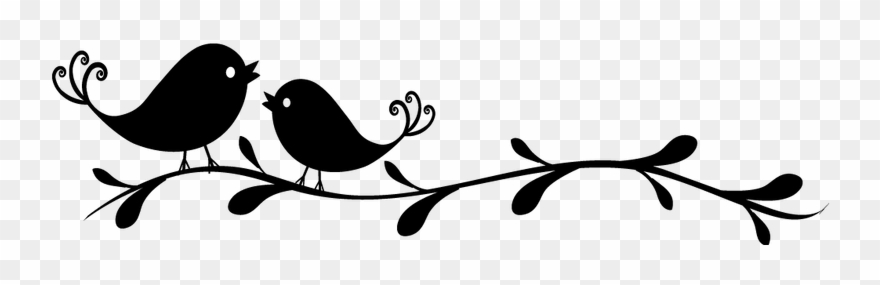 Lovebirdsontwig - Songbird Clipart