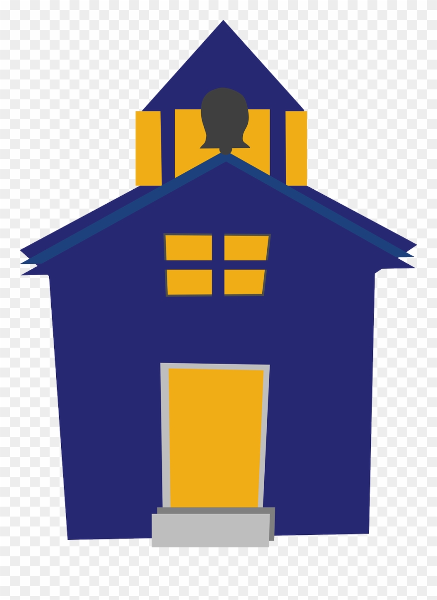 Clipart Of Building, Highly And Buildings - Blue School Clipart - Png Download