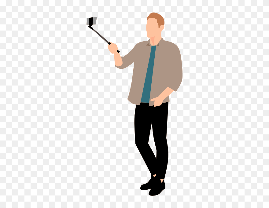 Medium Image - People Taking Selfies Clipart - Png Download