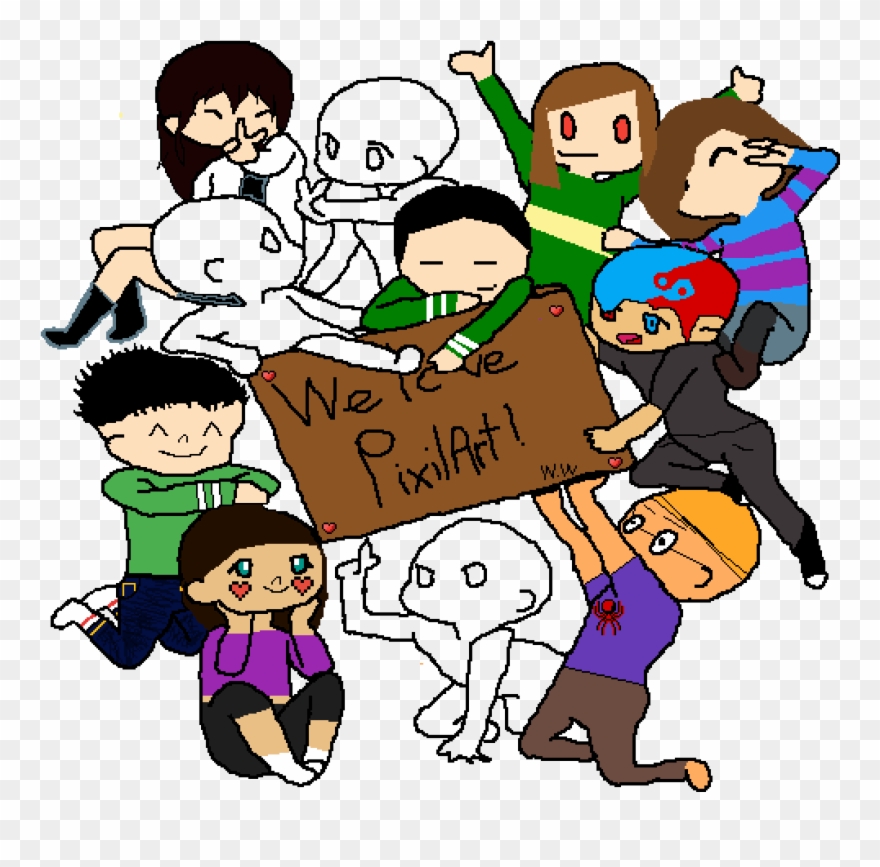 I Love Pixel Art Collab - Cartoon Clipart
