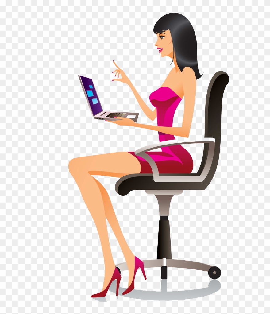 Royalty Free Stock Photography Illustration Office - Girl Office Cartoon Clipart