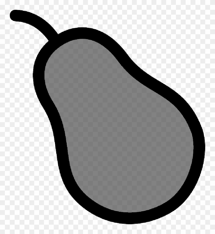 Green Food Fruit Outline Cartoon Crop Pear Melon Clipart