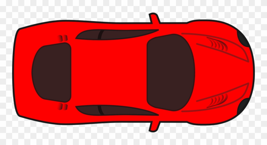 Car Red Vehicle - Car Top View Clipart - Png Download