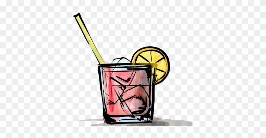 Cocktail Clipart Tipsy - Pink Gin - Png Download