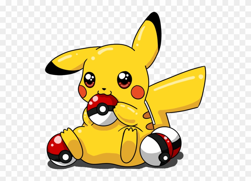 Drawn Pikachu Pikachu Pokeball - Cute Pikachu Pokemon Drawing Clipart