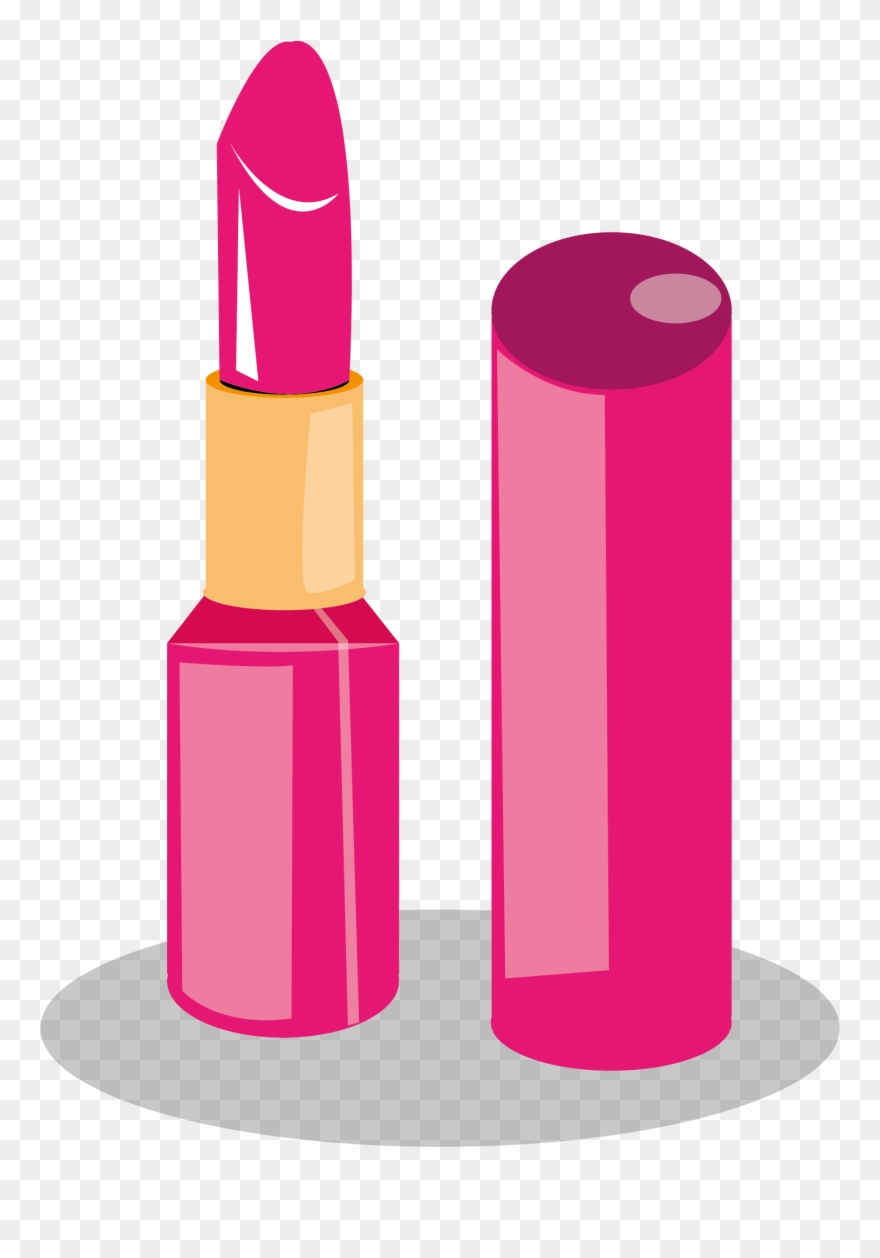 Cosmetics Transprent - Pink Lipstick Cartoon Clipart
