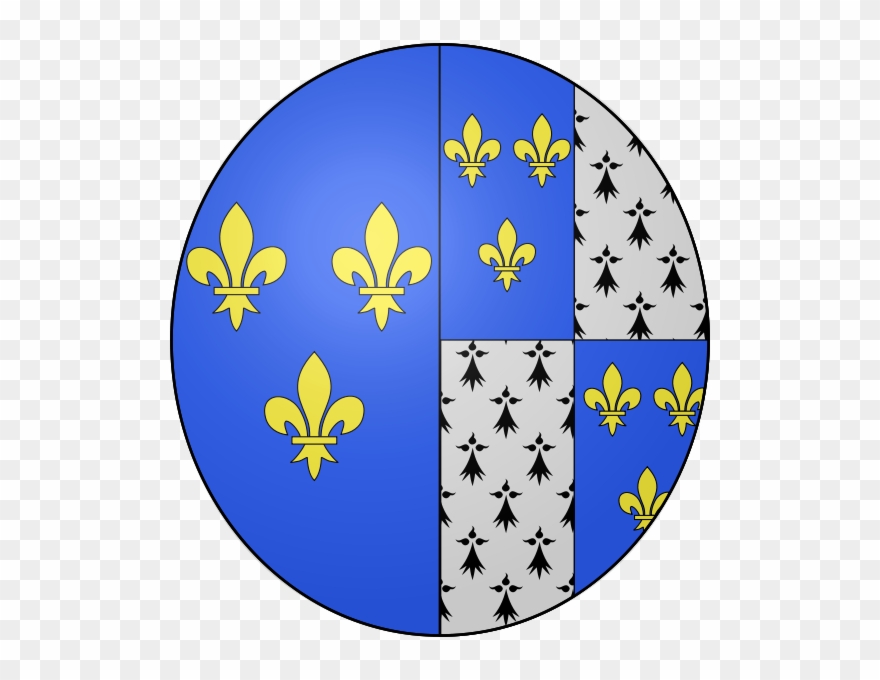 Coat Of Arms Of Queen Claude Of France - Fleur De Lis With Chevron Coat Of Arms Clipart