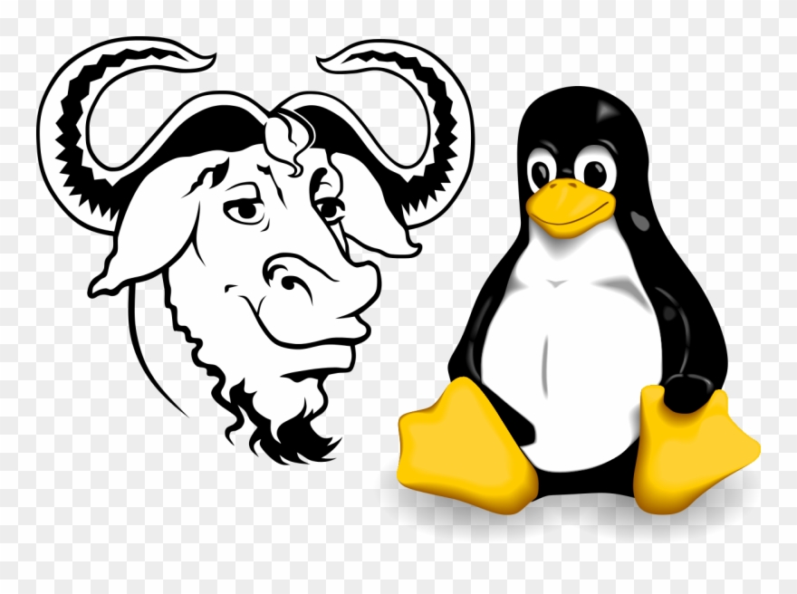 Gnu And Tux - Gnu Project Clipart
