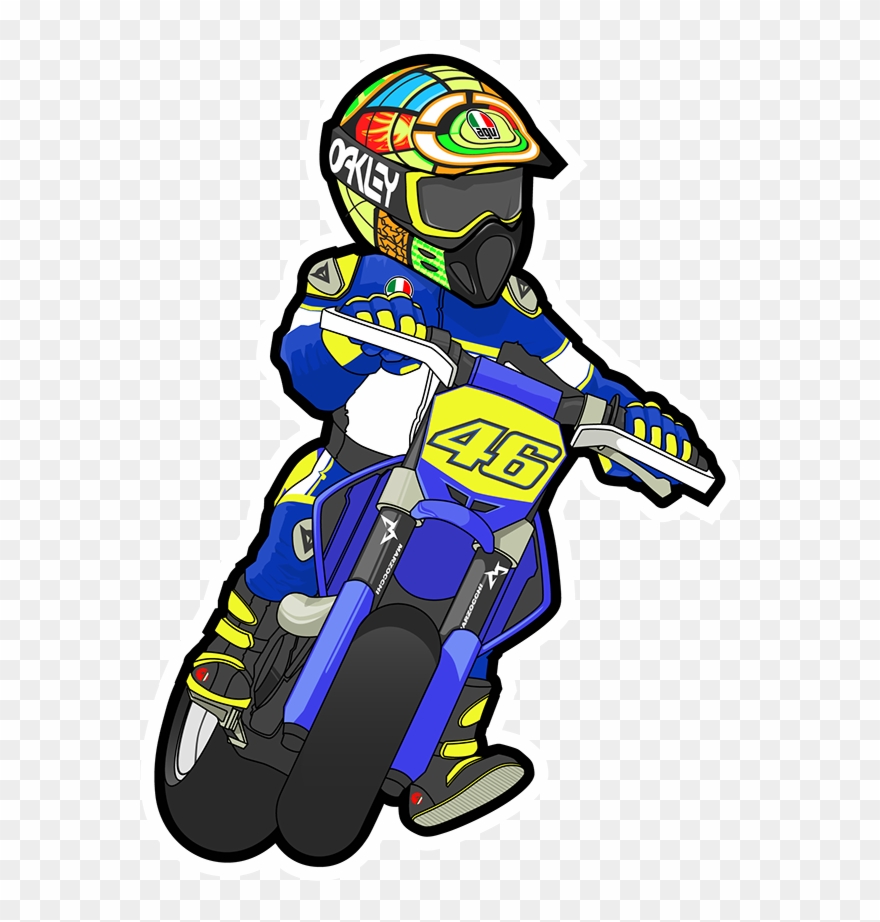 Set Of The 2014 Cartoons - Valentino Rossi Cartoon Png Clipart