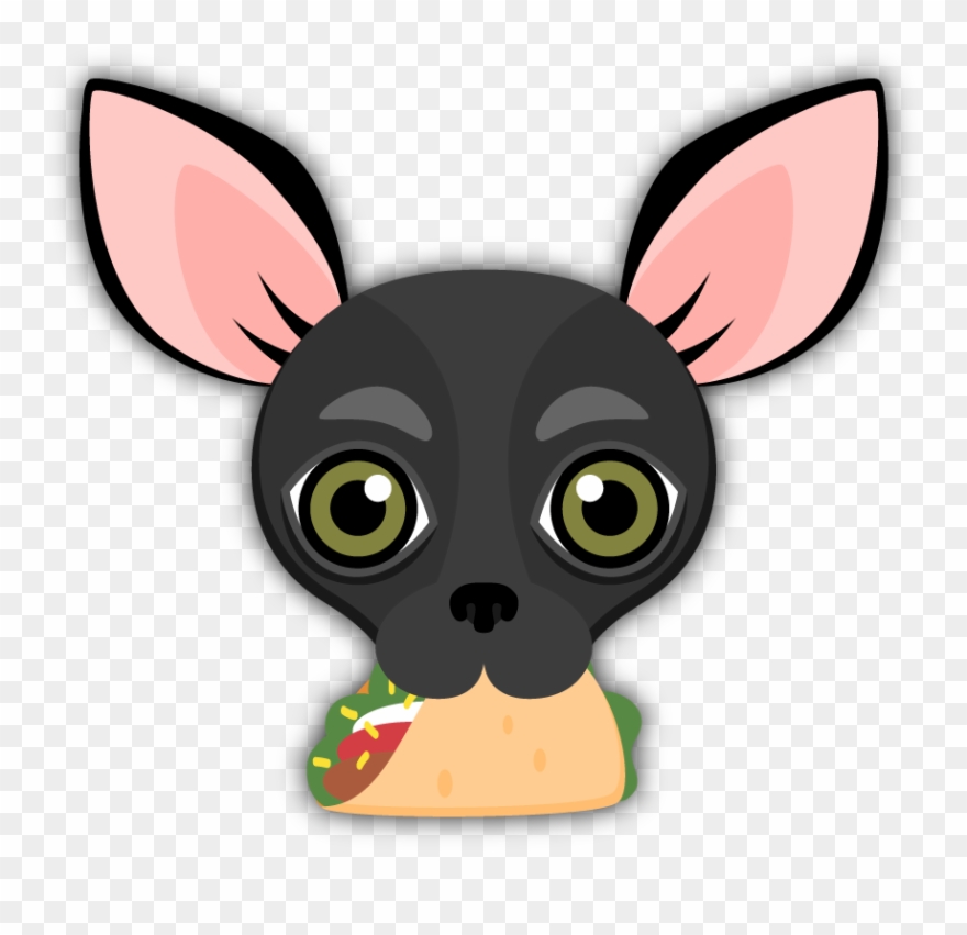 Black Chihuahua Emoji Stickers For Imessage Are You - Chihuahua Emoji Clipart