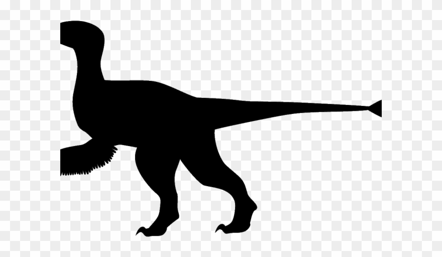 Velociraptor Clipart Dinosaur Silhouette - Velociraptor Silhouette - Png Download