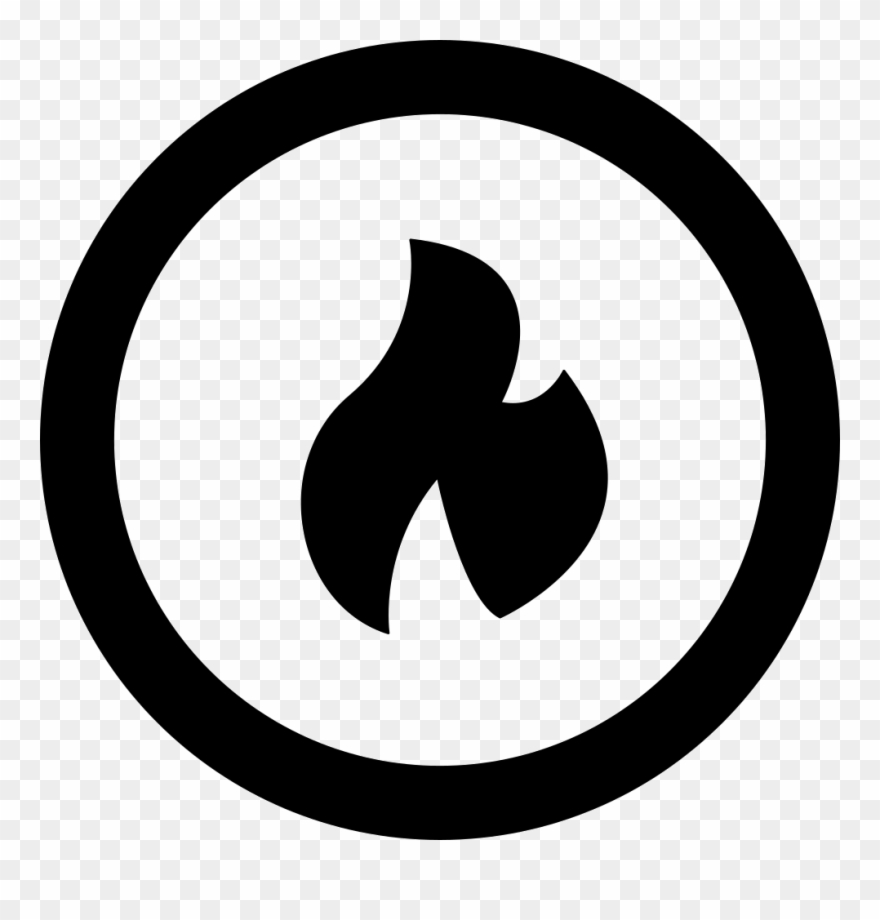 Fire Flame Inside A Circle Comments - Copyleft Svg Clipart