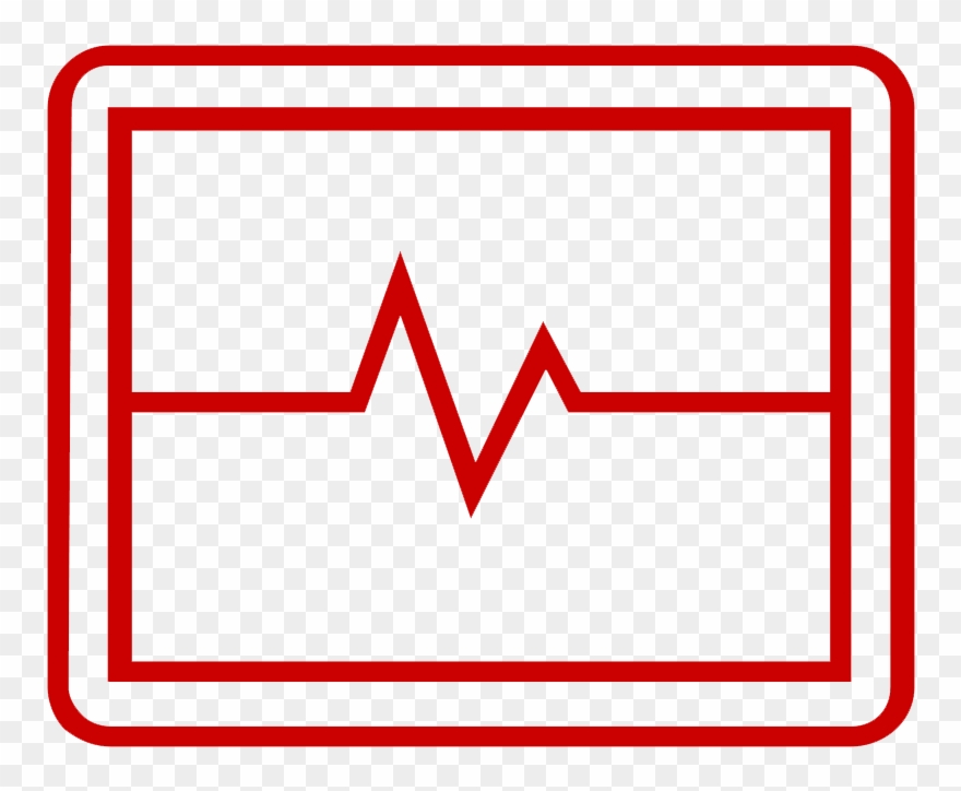 Icon Of Heart Rate Monitor Screen - Circle Clipart