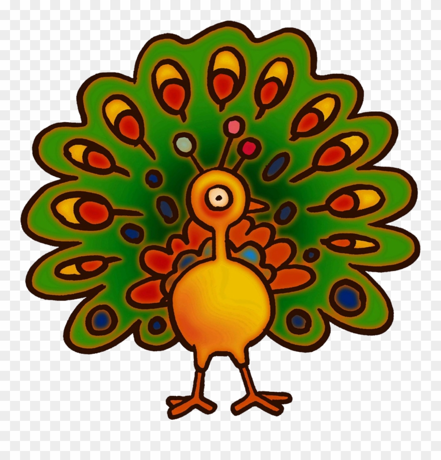 Animated Cartoon Peacock Ⓒ - 卡通 动物 图片 Clipart