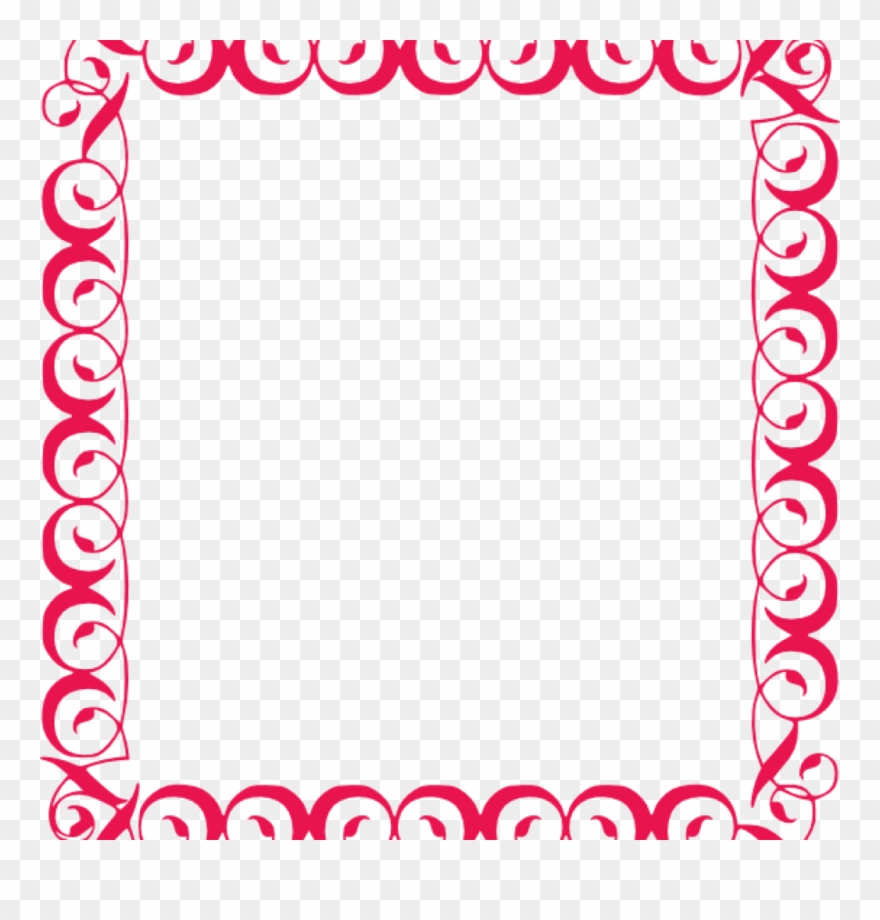 Scroll Border Clip Cross Clipart House Clipart - Borders Clip Art - Png Download
