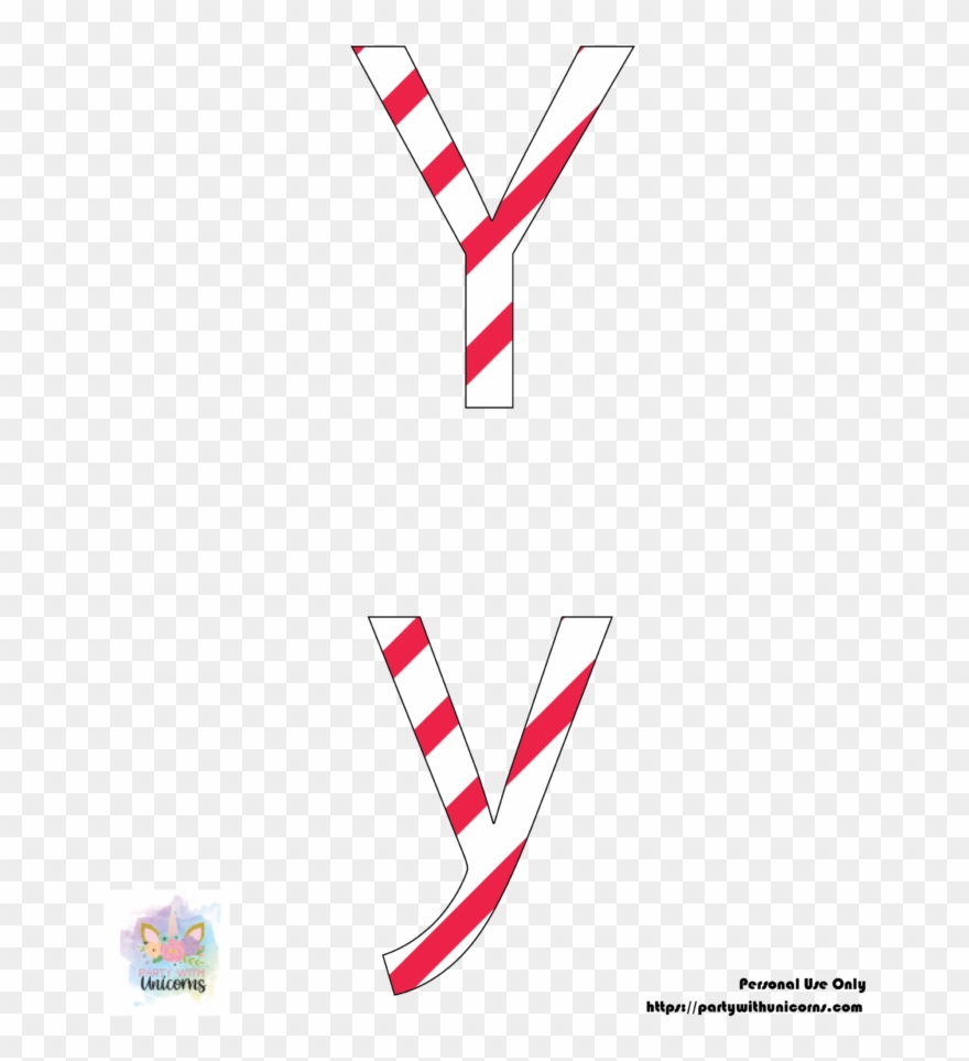 Candy Cane Letters Clipart