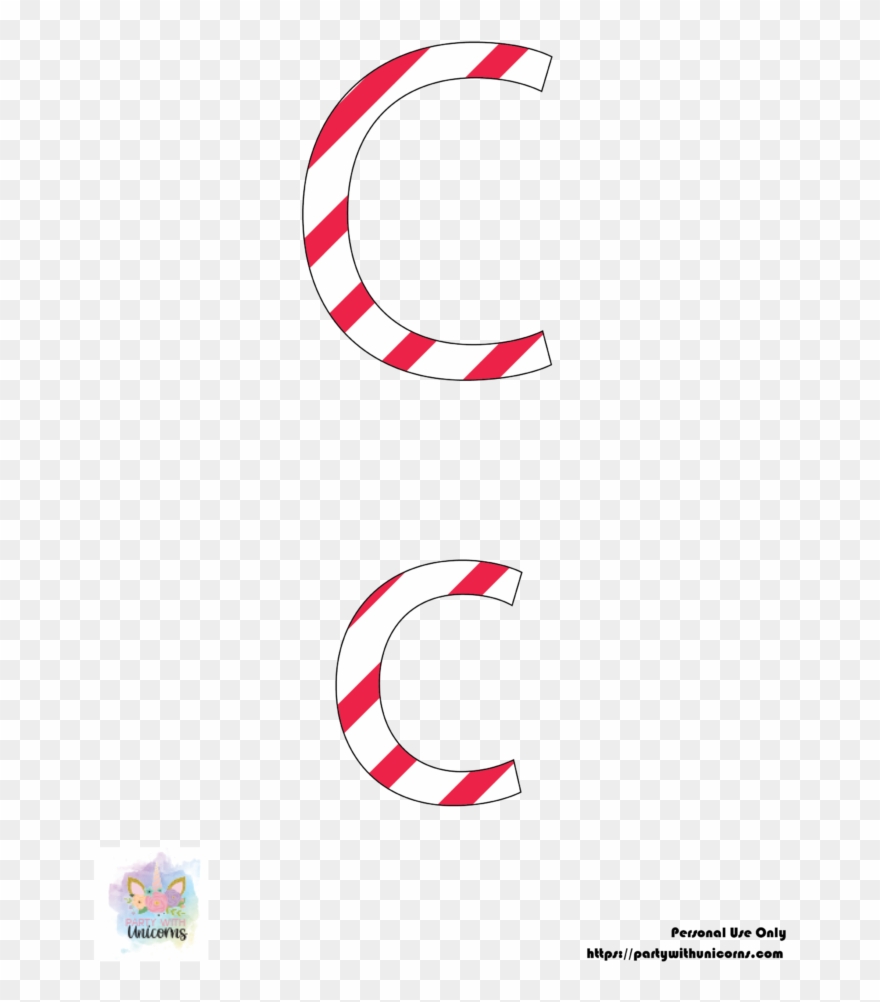 Candy Cane Letters Clipart