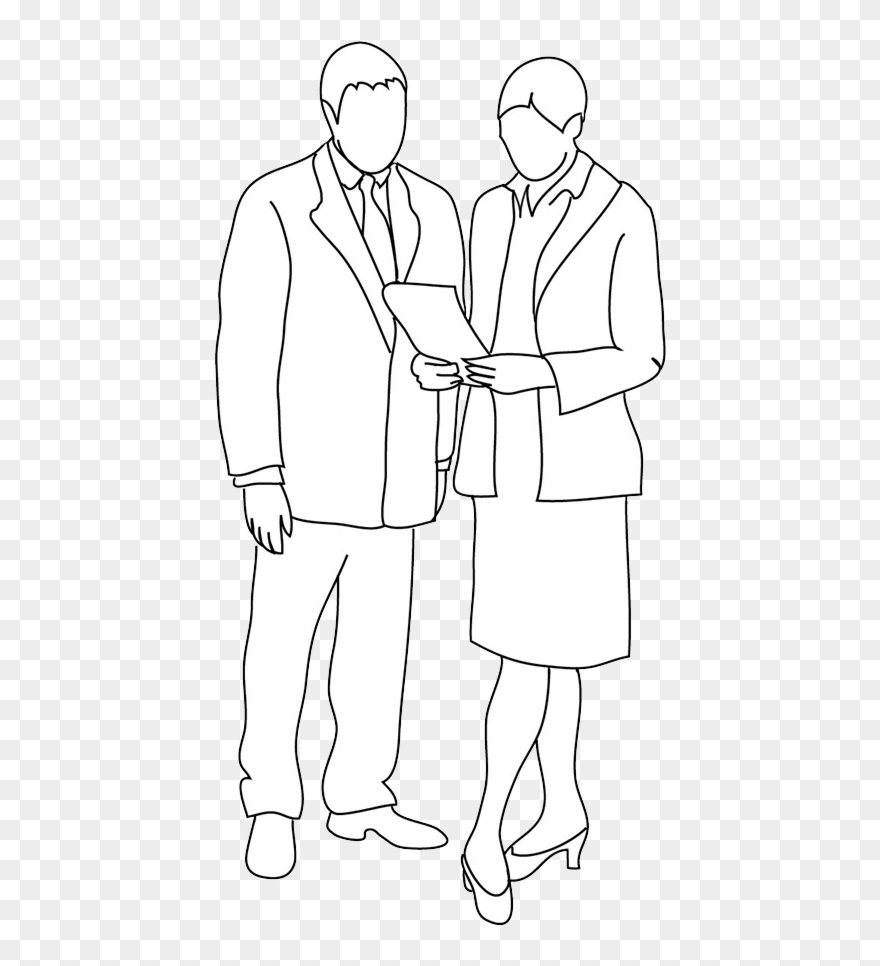 Business Man And Business Woman - Formal Wear Clipart