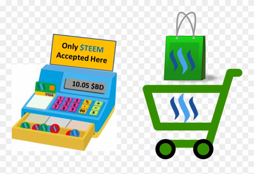 Created Using Steemit Logo And Ms Powerpoint Clipart - Transparent Background Shopping Cart Clipart Png
