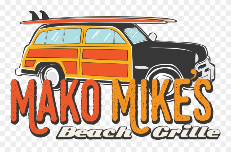 Mako's Beach Grille Bar - Classic Car Clipart