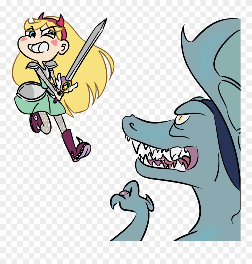 Knight Star Vs A Certain Dragon - Cartoon Clipart