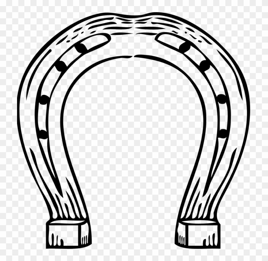 Horseshoe Mustache, He Loves To Say, “the World Of - Horse Shoe Black And White Clipart - Png Download