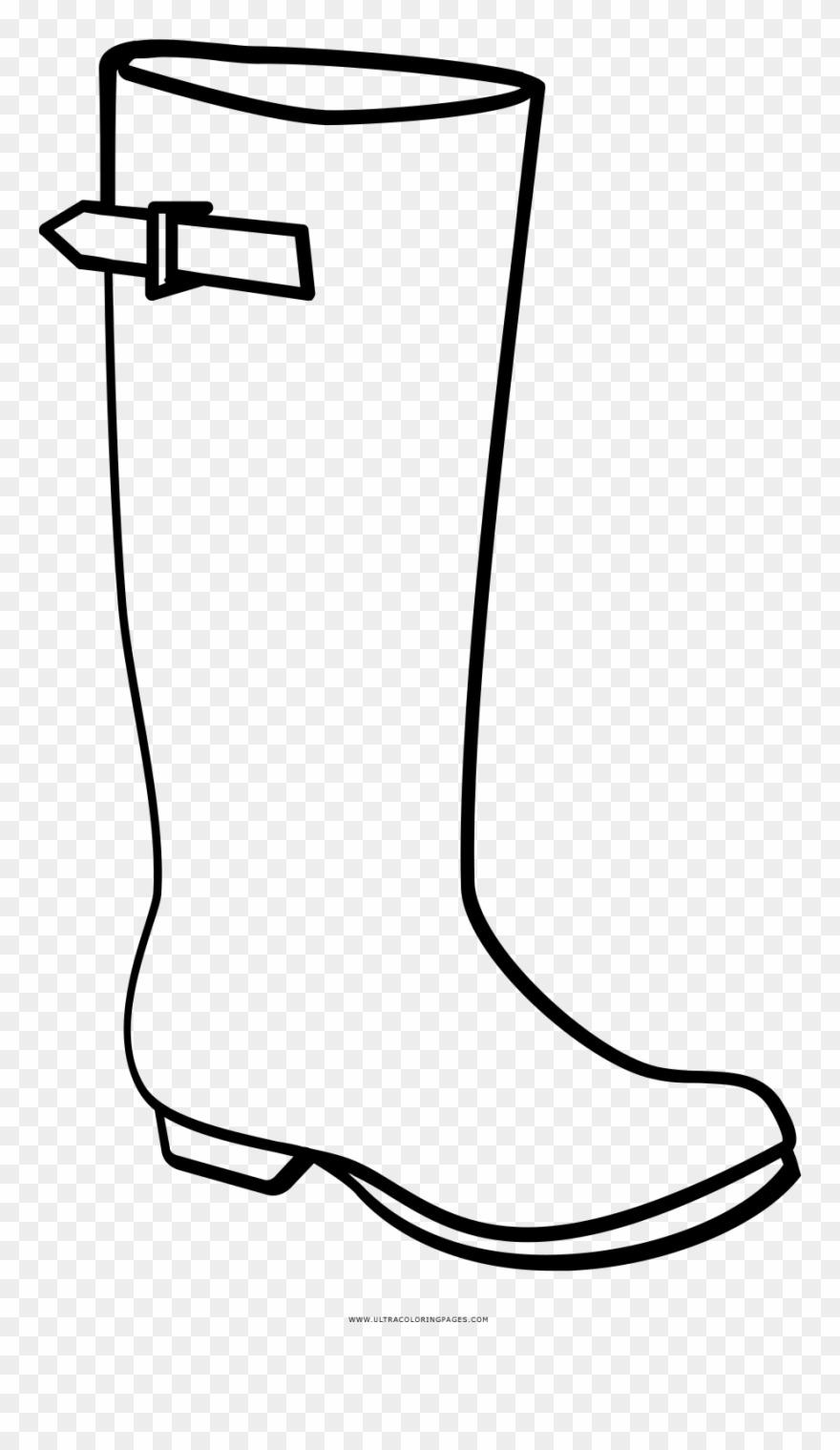 Rainboot Coloring Page - Desenho De Bota Para Colorir Clipart