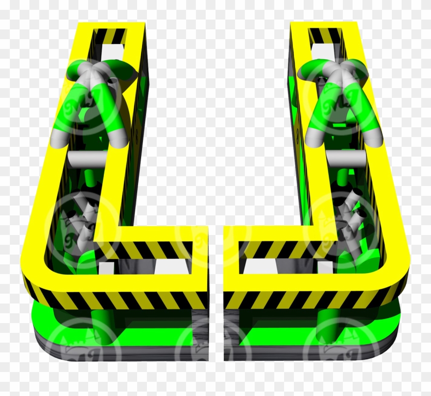 Dual Lane Obstacle Course - Graphic Design Clipart