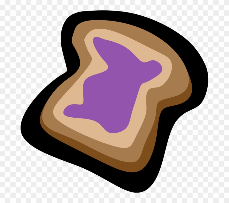 Vector Illustration Of Toast With Fruit Jam Or Jelly Clipart