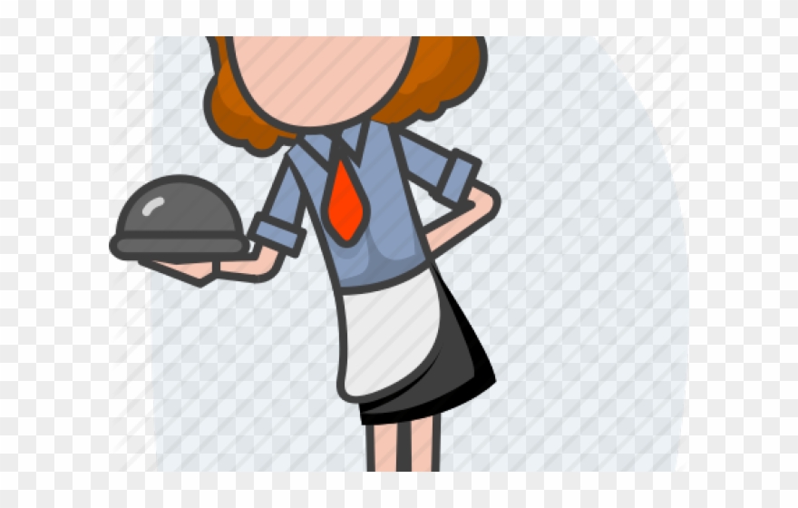Steward Clipart Food Catering - Cartoon - Png Download