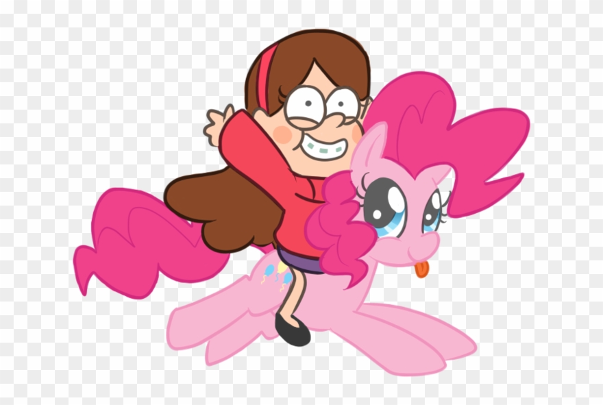 Artist Needed, Crossover, Gravity Falls, Humans Riding - Mlp Gravity Falls Mabel And Pinkie Pie Clipart