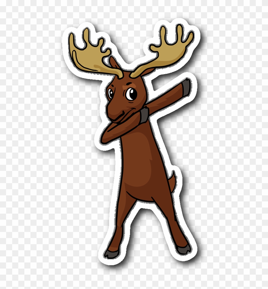 Moose Sticker For Car Bumper, Canada Animal Lover Gifts - Cartoon Clipart