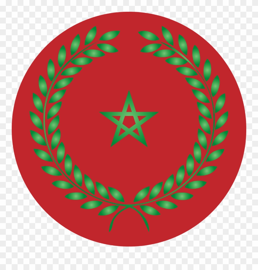 Download Logo Icon Flag Morocco Svg Eps Png Psd Ai - Circle Clipart